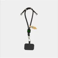   Lanyard pentru telefon, 2509E17031, Everestus, 27x0.6x0.6 cm, Poliester, Zinc, Negru