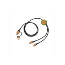 Cablu de incarcare 6-in-1, 2401E16304, Everestus, 3.6x120 cm, Lemn, Negru