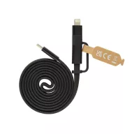   Cablu de incarcare, XD, 2610E17627, 60 W, 100x0.7 cm, Plastic, rPET, Negru
