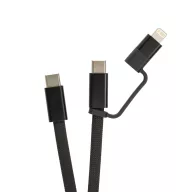   Cablu de incarcare, XD, 2610E17627, 60 W, 100x0.7 cm, Plastic, rPET, Negru