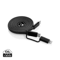   Cablu de incarcare, XD, 2610E17627, 60 W, 100x0.7 cm, Plastic, rPET, Negru