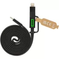   Cablu de incarcare, XD, 2610E17627, 60 W, 100x0.7 cm, Plastic, rPET, Negru