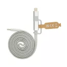 Cablu de incarcare, XD, 2610E17629, 60 W, 100x0.7 cm, Plastic, rPET, Gri