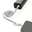 Cablu de incarcare, XD, 2610E17629, 60 W, 100x0.7 cm, Plastic, rPET, Gri