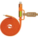 Cablu de incarcare, XD, 2610E17630, 60 W, 100x0.7 cm, Plastic, rPET, Portocaliu