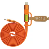   Cablu de incarcare, XD, 2610E17630, 60 W, 100x0.7 cm, Plastic, rPET, Portocaliu