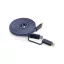 Cablu de incarcare, XD, 2610E17628, 60 W, 100x0.7 cm, Plastic, rPET, Albastru