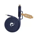 Cablu de incarcare, XD, 2610E17628, 60 W, 100x0.7 cm, Plastic, rPET, Albastru
