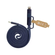   Cablu de incarcare, XD, 2610E17628, 60 W, 100x0.7 cm, Plastic, rPET, Albastru