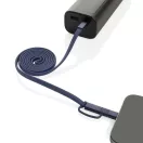 Cablu de incarcare, XD, 2610E17628, 60 W, 100x0.7 cm, Plastic, rPET, Albastru