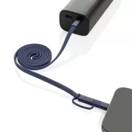  Cablu de incarcare, XD, 2610E17628, 60 W, 100x0.7 cm, Plastic, rPET, Albastru