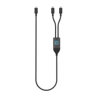   Cablu de incarcare, XD, 2610E17670, 100 W, 120x1 cm, Plastic, Aluminiu, Negru