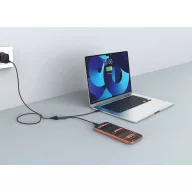   Cablu de incarcare, XD, 2610E17670, 100 W, 120x1 cm, Plastic, Aluminiu, Negru