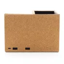 Incarcator wireless 5W cu suport de pix, 21MAR2213, 15.9x10.6x10.6 cm, Everestus, Pluta, ABS, Maro