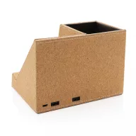   Incarcator wireless 5W cu suport de pix, 21MAR2213, 15.9x10.6x10.6 cm, Everestus, Pluta, ABS, Maro