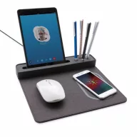   Air mousepad with 5W wireless charging and USB, black Polyester black