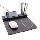 Air mousepad with 5W wireless charging and USB, black Polyester black