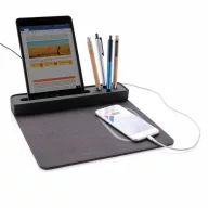  Air mousepad with 5W wireless charging and USB, black Polyester black