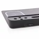 Air mousepad with 5W wireless charging and USB, black Polyester black