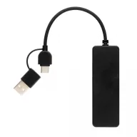   Hub usb, Everestus, 18SEP2557, 2.8x1.1x8.5 cm, ABS, TPE, Negru