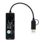 Hub usb, Everestus, 18SEP2557, 2.8x1.1x8.5 cm, ABS, TPE, Negru