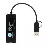   Hub usb, Everestus, 18SEP2557, 2.8x1.1x8.5 cm, ABS, TPE, Negru