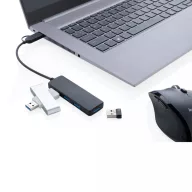   Hub usb, Everestus, 18SEP2557, 2.8x1.1x8.5 cm, ABS, TPE, Negru
