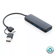   Hub usb, Everestus, 18SEP2557, 2.8x1.1x8.5 cm, ABS, TPE, Negru