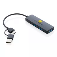   Hub usb, Everestus, 18SEP2557, 2.8x1.1x8.5 cm, ABS, TPE, Negru