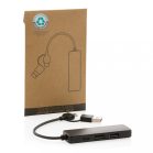Hub usb, Everestus, 18SEP2557, 2.8x1.1x8.5 cm, ABS, TPE, Negru