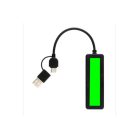 Hub usb, Everestus, 18SEP2557, 2.8x1.1x8.5 cm, ABS, TPE, Negru