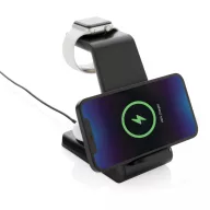   Incarcator wireless 15W 3-in-1, Urban Vitamin, 42FEB231671, 7x12.4x13.1 cm, ABS, Negru