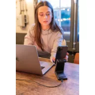   Incarcator wireless 15W 3-in-1, Urban Vitamin, 42FEB231671, 7x12.4x13.1 cm, ABS, Negru