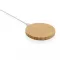 Incarcator wireless 15W, Everestus, 42FEB231634, 1xØ9.2 cm, Bambus, TPE, Maro