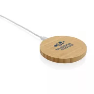   Incarcator wireless 15W, Everestus, 42FEB231634, 1xØ9.2 cm, Bambus, TPE, Maro