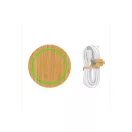 Incarcator wireless 15W, Everestus, 42FEB231634, 1xØ9.2 cm, Bambus, TPE, Maro