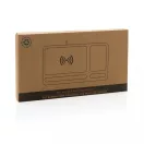 Incarcator wireless 10W, Everestus, 42FEB231635, 27x14.2x1.5 cm, Bambus, TPE, Maro
