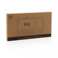   Incarcator wireless 10W, Everestus, 42FEB231635, 27x14.2x1.5 cm, Bambus, TPE, Maro