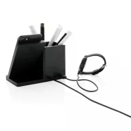  Incarcator wireless 10W FSC si RCS, XD, 42FEB231652, 15x7.2x11.2 cm, ABS, Bambus, Negru
