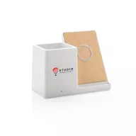   Incarcator wireless 10W FSC si RCS, XD, 42FEB231653, 15x7.2x11.2 cm, ABS, Bambus, Alb