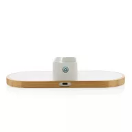   Incarcator wireless 10W FSC si RCS, XD, 42FEB231654, 22.1x9.5x4.2 cm, Bambus, ABS, Alb
