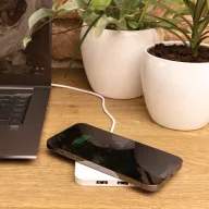   Incarcator wireless 10W cu porturi usb, XD, 42FEB231661, 8.5x0.8x8.5 cm, ABS, Alb