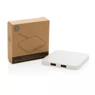   Incarcator wireless 10W cu porturi usb, XD, 42FEB231661, 8.5x0.8x8.5 cm, ABS, Alb