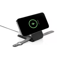   Incarcator wireless magnetic 15 W, 2401E16410, Swiss Peak, 7x12.5x1.3 cm, Poliuretan, Negru