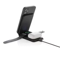   Incarcator wireless magnetic 15 W, 2401E16410, Swiss Peak, 7x12.5x1.3 cm, Poliuretan, Negru