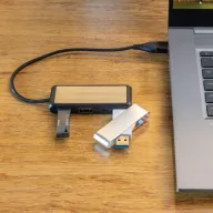   Hub usb, 2410E22353, Everestus, 10 x 3.3 x 1.3 cm, ABS, Negru
