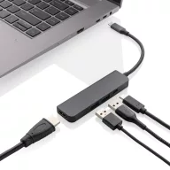 Hub usb 2401E16416, XD, 9.6x2.8x1 cm, Aluminiu, Gri