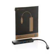 Hub usb 2401E16416, XD, 9.6x2.8x1 cm, Aluminiu, Gri