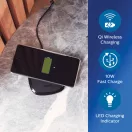 Incarcator wireless 10W, Philips, 21OCT1160, 9 x 9 x 1.1 cm, ABS, Negru