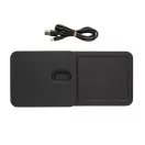 Incarcator wireless 15W, 2502E15859, Swiss Peak, 12.2 x 27 x 1.4 cm, Poliester, Negru